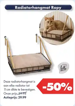 Huisdier Voordeelshop Radiatorhangmat Ropy aanbieding
