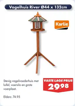Huisdier Voordeelshop Vogelhuis River Ø44 x 132cm aanbieding