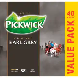 Dirk Pickwick Zwarte thee earl grey kop 40zk aanbieding