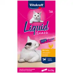 Dirk Vitakraft Kattensnacks cat-liquid kip 6 stuks aanbieding