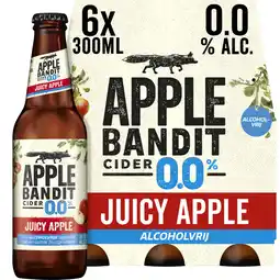 Albert Heijn Apple Bandit Juicy apple 0.0 cider 6-pack aanbieding