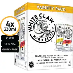 Albert Heijn White claw Hard seltzer passion fruit variety pack aanbieding