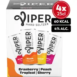 Albert Heijn Viper Hard seltzer variety 4-pack aanbieding