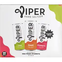 Albert Heijn Viper Hard seltzer variety 6-pack aanbieding