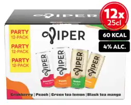Albert Heijn Viper Hard iced tea and hard seltzer 12-pack aanbieding