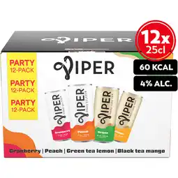 Albert Heijn Viper Hard iced tea and hard seltzer 12-pack aanbieding