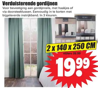 Dirk Verduisterende gordijnen 2x140x250cm aanbieding