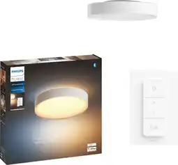 Coolblue Philips Hue Enrave M plafondlamp White Ambiance Wit + dimmer aanbieding