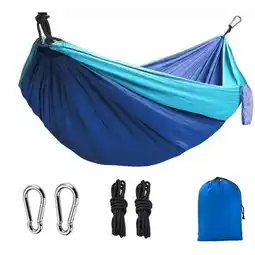 ANWB Fedec Travel Hangmat Inclusief opbergzak Blauw-Zwart aanbieding