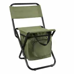 ANWB Jonska Inklapbare campingstoel met koeltas Donker Groen aanbieding
