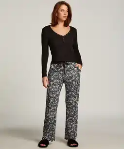 Hunkemoller Hunkemöller Pyjamabroek Jersey Zwart aanbieding