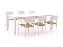 Kees Smit Bellagio Cino/Menzano 220cm dining tuinset 7-delig stapelbaar aanbieding