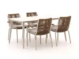 Kees Smit Bellagio Caronia/Sora 160cm dining tuinset 5-delig stapelbaar aanbieding