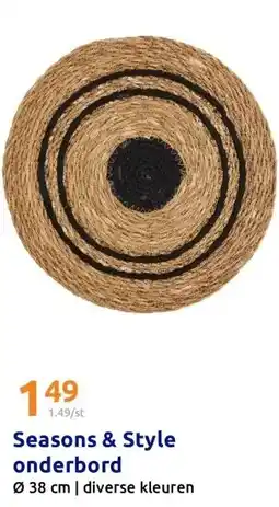 Action Seasons & Style onderbord aanbieding
