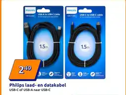 Action Philips laad- en datakabel aanbieding