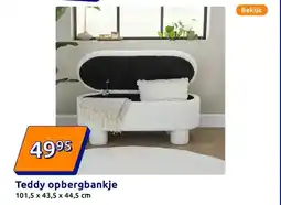 Action Teddy opbergbankje aanbieding