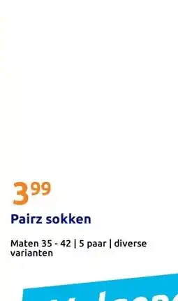 Action Pairz sokken aanbieding