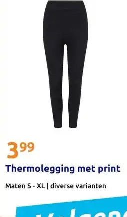 Action Thermolegging met print aanbieding