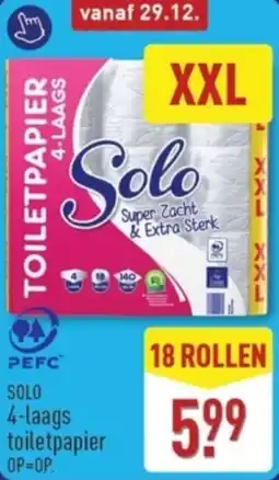 ALDI Solo 4-laags toiletpapier aanbieding
