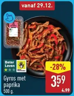 ALDI Gyros met paprika aanbieding