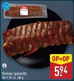 ALDI Korean spareribs aanbieding