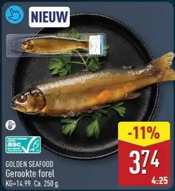 ALDI Golden seafood Gerookte forel aanbieding