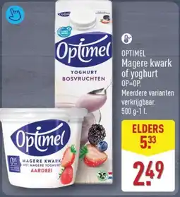 ALDI Optimel Magere kwark of yoghurt aanbieding