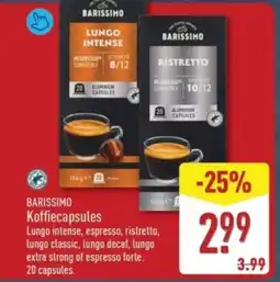 ALDI Barissimo Koffiecapsules aanbieding