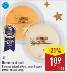 ALDI Hummus of aioli aanbieding