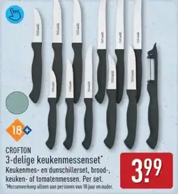 ALDI Crofton 3-delige keukenmessenset aanbieding