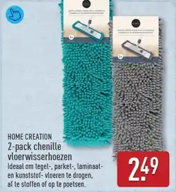 ALDI Home creation 2-pack chenille vloerwisserhoezen aanbieding
