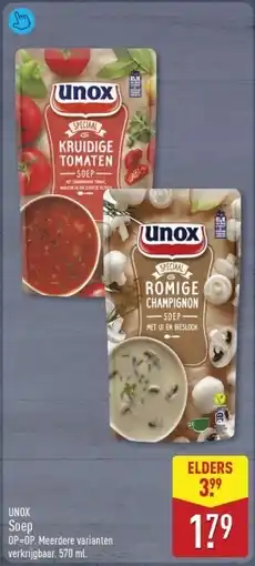 ALDI Unox Soep aanbieding