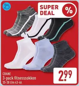 ALDI Crane 3-pack fitnesssokken aanbieding