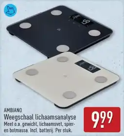 ALDI Ambiano Weegschaal lichaamsanalyse aanbieding
