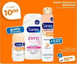 Trekpleister Sanex douche en deodorant aanbieding