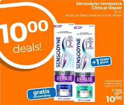 Trekpleister Sensodyne tandpasta Clinical Repair aanbieding