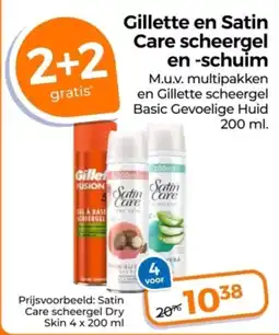 Trekpleister Gillette en Satin Care scheergel en schuim aanbieding