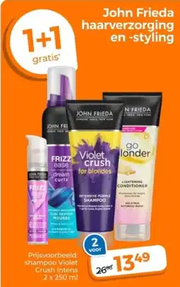 Trekpleister John Frieda haarverzorging en styling aanbieding