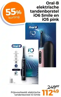 Trekpleister Oral-B elektrische tandenborstel i06 Smile en i05 pink aanbieding