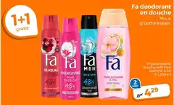 Trekpleister Fa deodorant en douche aanbieding