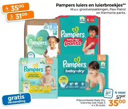 Trekpleister Pampers luiers en luierbroekjes aanbieding