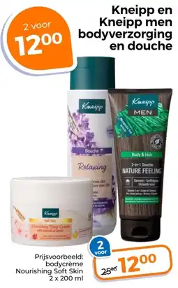 Trekpleister Kneipp en Kneipp men bodyverzorging en douche aanbieding