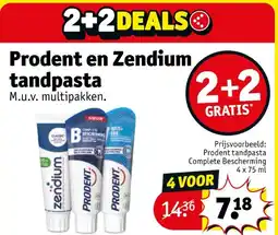 Kruidvat Prodent en Zendium tandpasta aanbieding