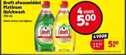Kruidvat Dreft afwasmiddel Platinum Quickwash aanbieding