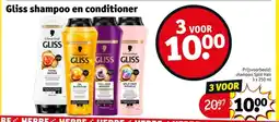 Kruidvat Gliss shampoo en conditioner aanbieding