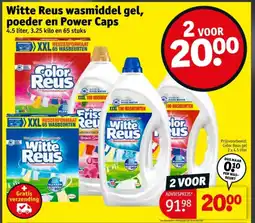 Kruidvat Witte Reus wasmiddel gel, poeder en Power Caps aanbieding