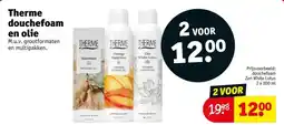 Kruidvat Therme douchefoam en olie aanbieding