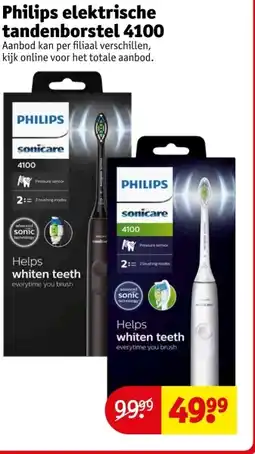 Kruidvat Philips elektrische tandenborstel 4100 aanbieding