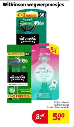 Kruidvat Wilkinson wegwerpmesjes aanbieding