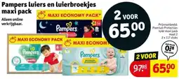 Kruidvat Pampers luiers en luierbroekjes maxi pack aanbieding